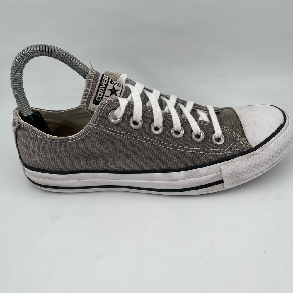 Converse Kids Chuck Taylor All Star-SZ 5Y-Grey Canvas Low Top Lace-Up Sneakers